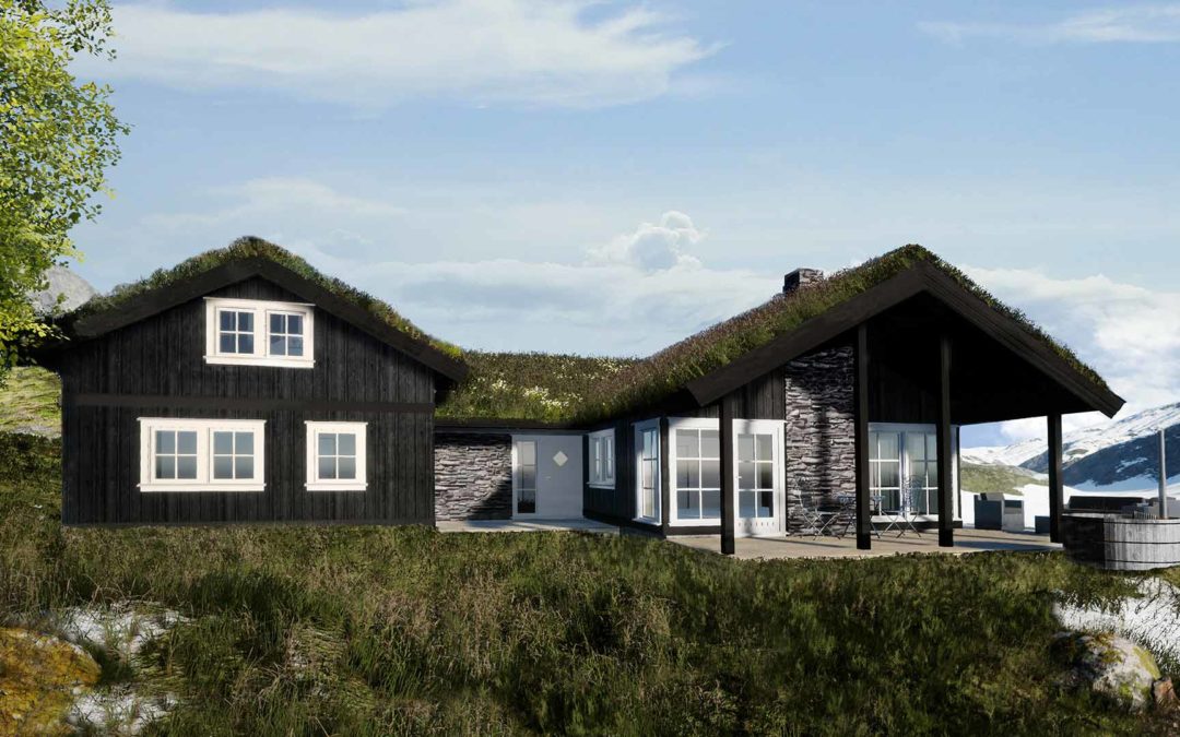 3D illustrasjoner for HibaHus hentet fra Spill scener Prosjekt
